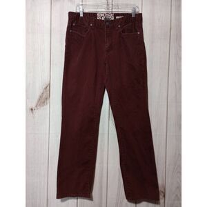 Kenneth Cole‎ Reaction Pants Men's 32 30 Straight Leg Maroon khaki's